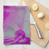 紫の仏頭タオル キッチンタオル (四つ折り)
