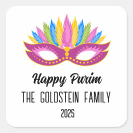 紫の仮面衣装のプリムパープル スクエアシール