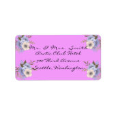 紫の住所 シール (正面)