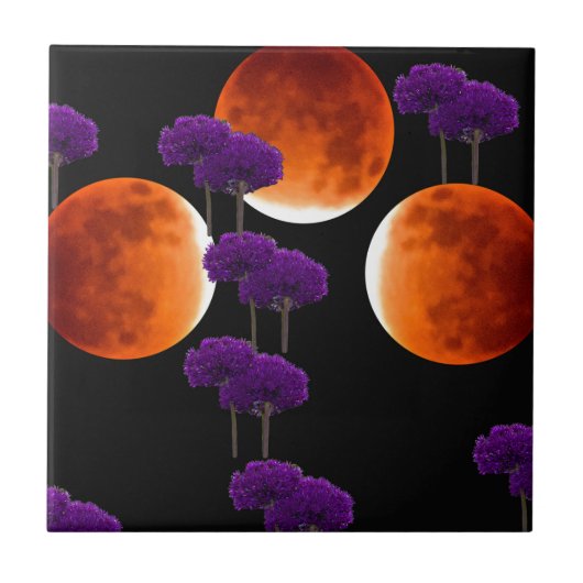 紫の侵入 タイル (正面)