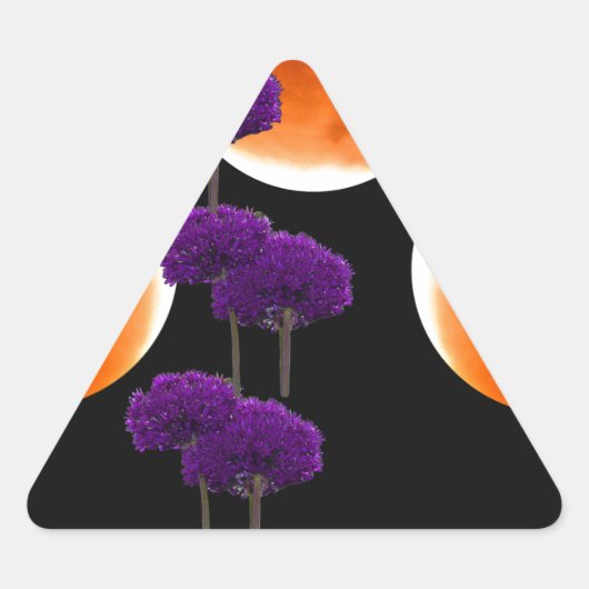 紫の侵入 三角形シール (正面)