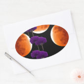 紫の侵入 楕円形シール (封筒)