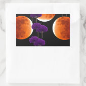 紫の侵入 長方形シール (バッグ)