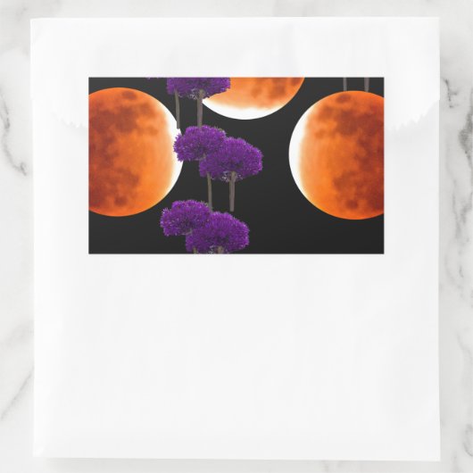 紫の侵入 長方形シール (バッグ)