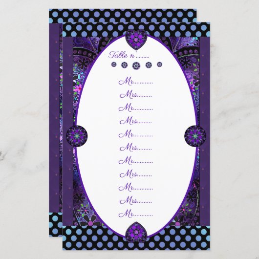 紫の傘とハート.7 (正面/裏面)