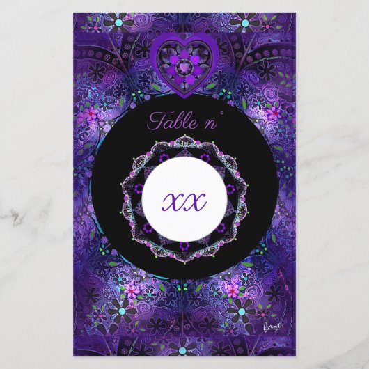 紫の傘とハート.7 (裏面)