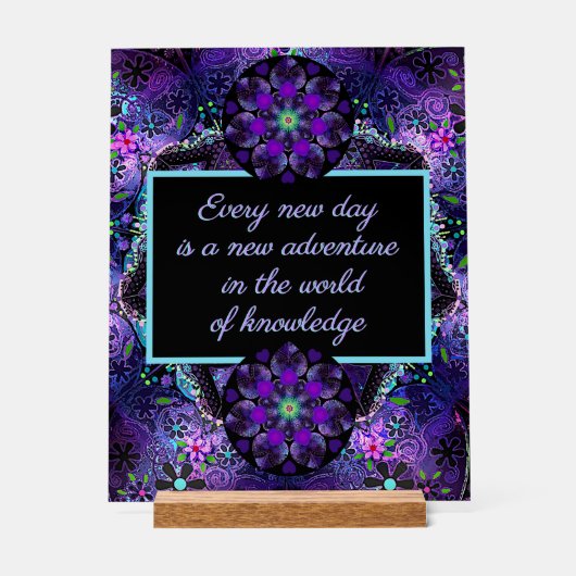 紫の傘とハート.7 アクリルサイン (正面)