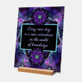 紫の傘とハート.7 アクリルサイン (傾斜)