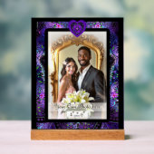 紫の傘とハート.7 アクリルサイン (ニュートラル)