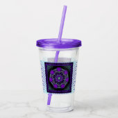 紫の傘とハート.7 アクリルタンブラー (裏面)