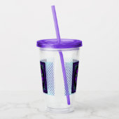 紫の傘とハート.7 アクリルタンブラー (左)