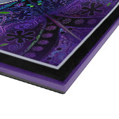 紫の傘とハート.7 カッティングボード (角)