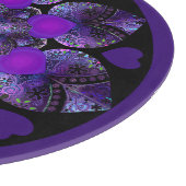 紫の傘とハート.7 カッティングボード (角)