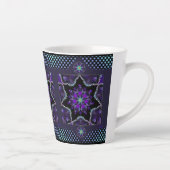 紫の傘とハート.7 カフェラテマグ (右)