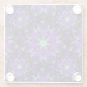 紫の傘とハート.7 ガラスコースター (裏面)