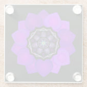 紫の傘とハート.7 ガラスコースター (裏面)