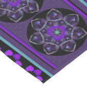 紫の傘とハート.7 ショートテーブルランナー (コーナー)