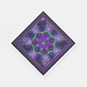 紫の傘とハート.7 スタンダードランチョンナプキン (角)