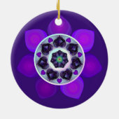 紫の傘とハート.7 セラミックオーナメント (裏面)