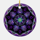 紫の傘とハート.7 セラミックオーナメント (裏面)