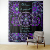 紫の傘とハート.7 タペストリー (インサイチュ)