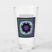 紫の傘とハート.7 タンブラーグラス (裏面)
