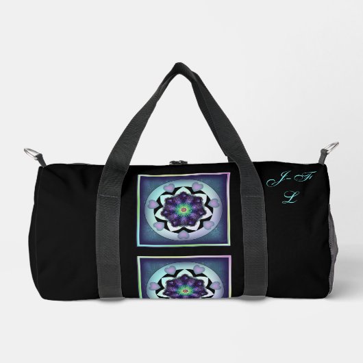 紫の傘とハート.7 ダッフルバッグ (正面)