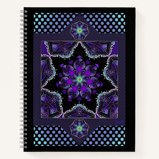 紫の傘とハート.7 ノートブック (正面)