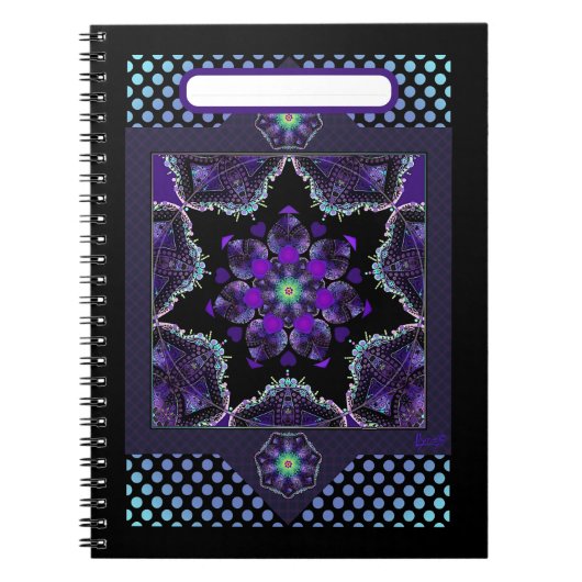 紫の傘とハート.7 ノートブック (正面)