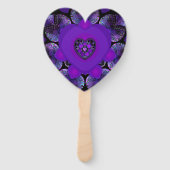 紫の傘とハート.7 ハンドファン (裏面)