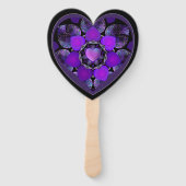 紫の傘とハート.7 ハンドファン (正面)