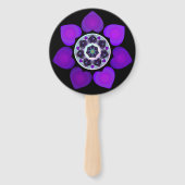 紫の傘とハート.7 ハンドファン (裏面)