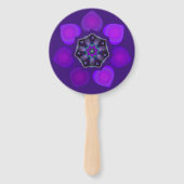 紫の傘とハート.7 ハンドファン (正面)