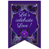 紫の傘とハート.7 バンティングフラッグ (第2の旗)