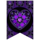 紫の傘とハート.7 バンティングフラッグ (第1の旗)