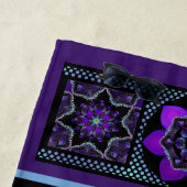 紫の傘とハート.7 ビーチタオル (インサイチュ)