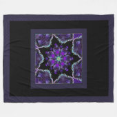 紫の傘とハート.7 フリースブランケット (正面(横))