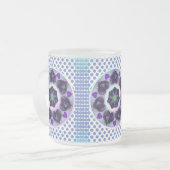 紫の傘とハート.7 フロストグラスマグカップ (正面左)