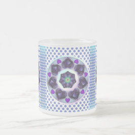 紫の傘とハート.7 フロストグラスマグカップ