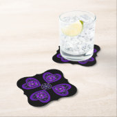 紫の傘とハート.7 ペーパーコースター (インサイチュ)
