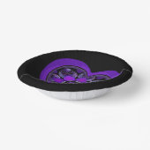 紫の傘とハート.7 ペーパーボウル (傾斜あり)