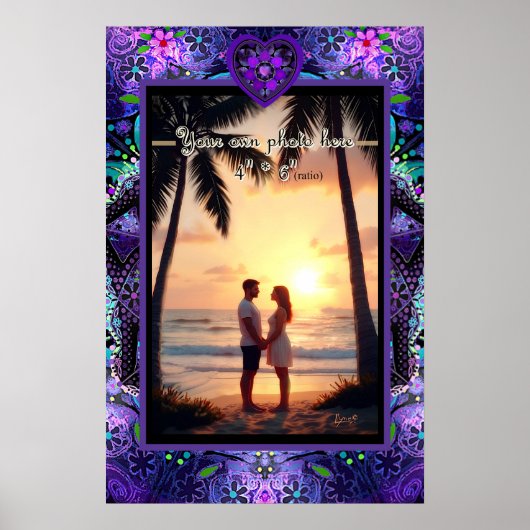 紫の傘とハート.7 ポスター (正面)