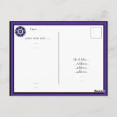 紫の傘とハート.7 ポストカード (裏面)