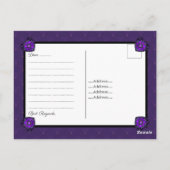 紫の傘とハート.7 ポストカード (裏面)