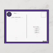 紫の傘とハート.7 ポストカード (裏面)