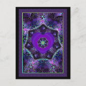 紫の傘とハート.7 ポストカード (正面)