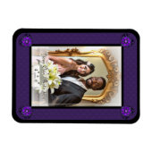 紫の傘とハート.7 マグネット (横)