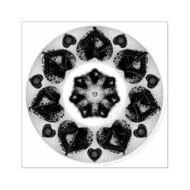 紫の傘とハート.7 ラバースタンプ