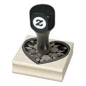 紫の傘とハート.7 ラバースタンプ (スタンプ)