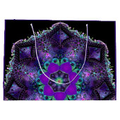 紫の傘とハート.7 ラージペーパーバッグ (裏面)